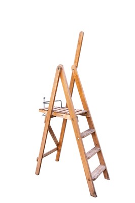 Lot 941 - A Youngman pine folding decorator's ladder.