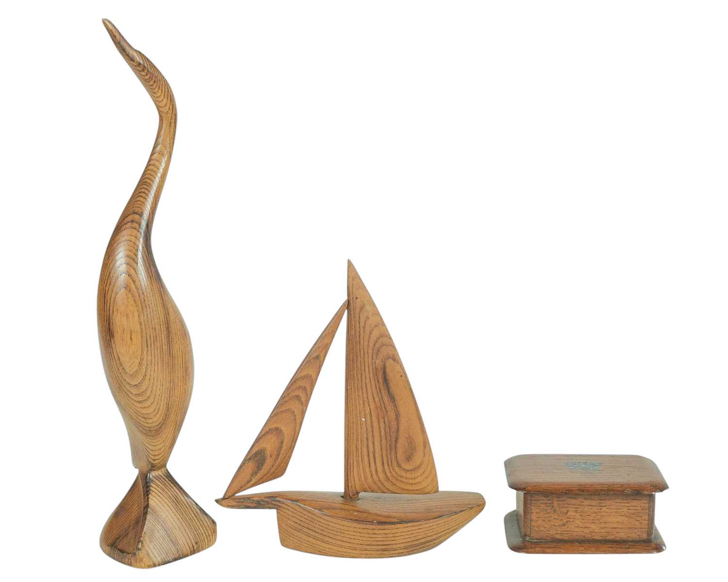 Lot 9 - Two Cornish elm sculptures.