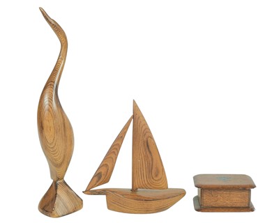 Lot 9 - Two Cornish elm sculptures.