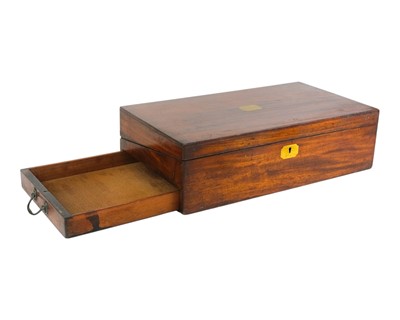 Lot 30 - A 19th century mahogany and brass bound writing slope.