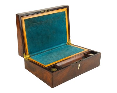 Lot 30 - A 19th century mahogany and brass bound writing slope.
