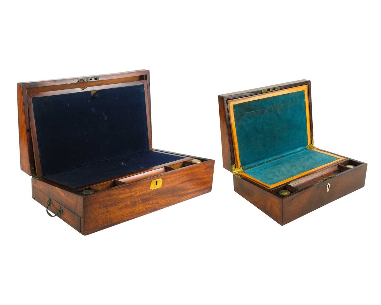 Lot 30 - A 19th century mahogany and brass bound writing slope.