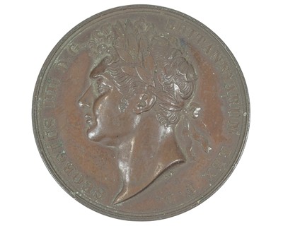 Lot 218 - 1821 King George IV Coronation commemorative bronze medal.