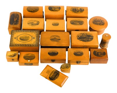 Lot 82 - A collection of Mauchline Ware boxes.