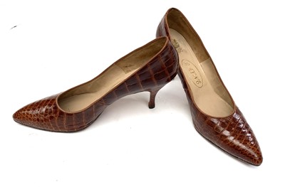 Lot 2862 - An elegant pair of ‘Raine’ crocodile 1960’s...