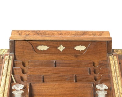 Lot 97 - A good quality Victorian burr walnut stationery cabinet.