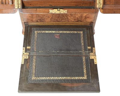 Lot 97 - A good quality Victorian burr walnut stationery cabinet.