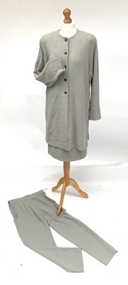Lot 2869 - Jean Muir stone colour wool crepe longline...