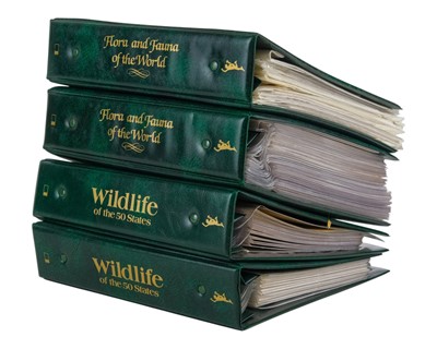 Lot 387 - USA Wildlife of 50 States and Flora and Fauna of the World - four albums of covers in total.