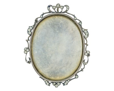 Lot 161 - A silver oval miniature frame, in original box with velvet interior.