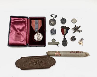 Lot 214 - A Black Forrest carved spectacles case, a...