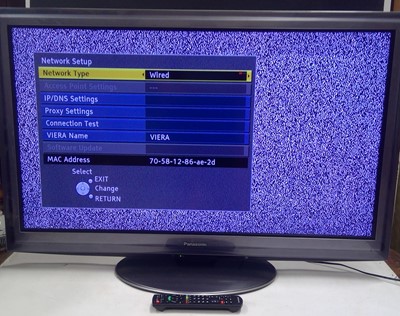 Lot 42 - A Panasonic 42" Television. The Television is...
