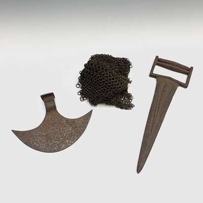 Lot 7 - An Indian iron katar push dagger, with...