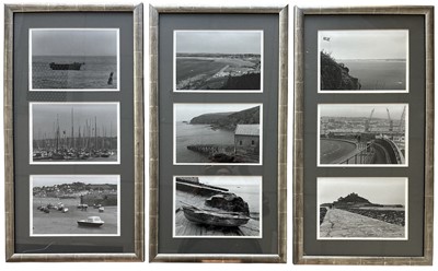 Lot 45 - Nine Cornish photograph prints in three frames,...