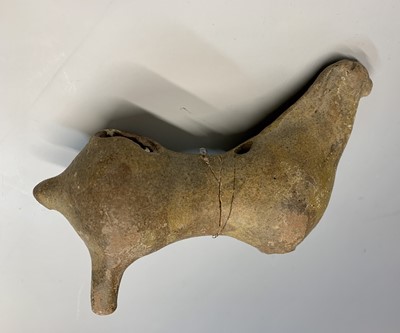 Lot 647 - An ancient pottery aquamanile type horse...