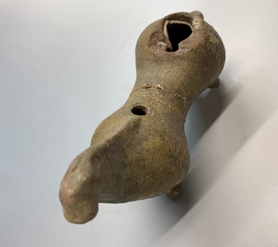 Lot 647 - An ancient pottery aquamanile type horse...