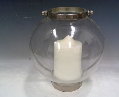Lot 53 - A Glass and Metal Candle Lantern. 28cm tall...