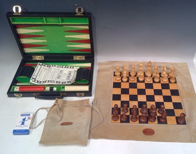 Lot 56 - An Incomplete Santini Chess Set, a Backgammon...