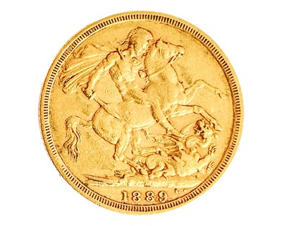 Lot 177 - 1889 Gold sovereign.