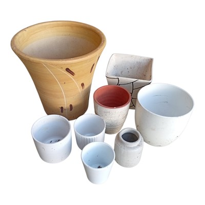Lot 63 - A selection of ceramic and terracotta plant...