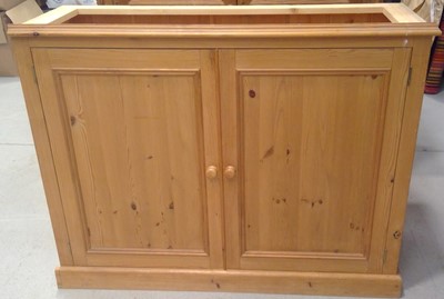 Lot 60 - A Pine Cupboard Base 92cm tall, 119cm wide and...
