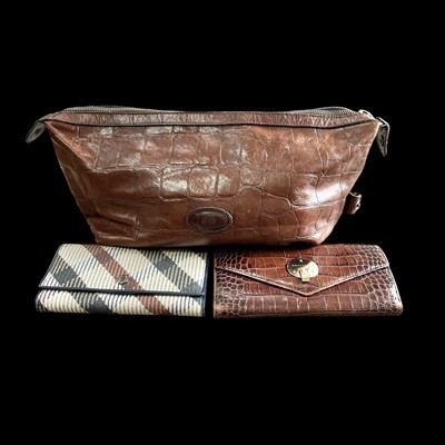 Lot 80 - A Smythson of Bond St leather travel purse, A...