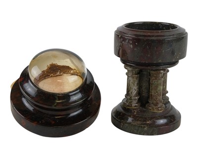 Lot 96 - A Cornish serpentine miniature font.