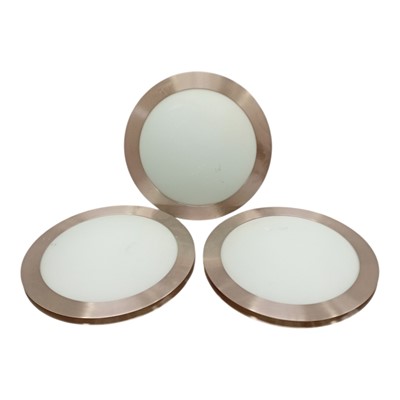 Lot 82 - Three flush-mount ceiling light fixtures...