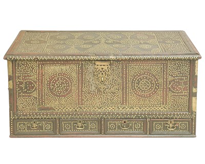 Lot 921 - A brass studded teak 'Zanzibar' chest.