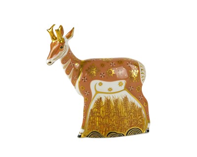 Lot 714 - Royal Crown Derby 'Pronghorn Antelope'.