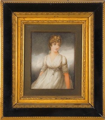 Lot 613 - After Charles Wilkin, portrait miniature of Lady Gertrude Villiers.