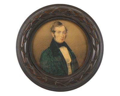 Lot 604 - R A Bart, portrait miniature of Dr Henry Shaw.