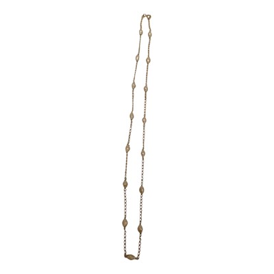 Lot 114 - A 9ct freshwater pearl necklace, 18".