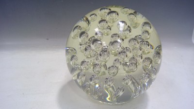 Lot 122 - A 16cm diameter Glass Bubble Paperweight.