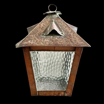 Lot 127 - An Arts & Crafts style, copper hanging porch...