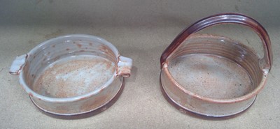 Lot 136 - A Leach Ceramic Basket and a Leach Crock,...
