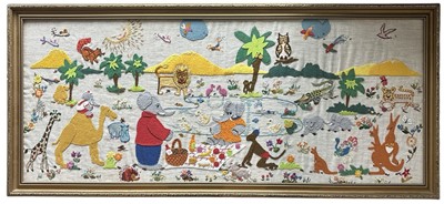 Lot 151 - A vintage felt embroidery featuring Babar The...