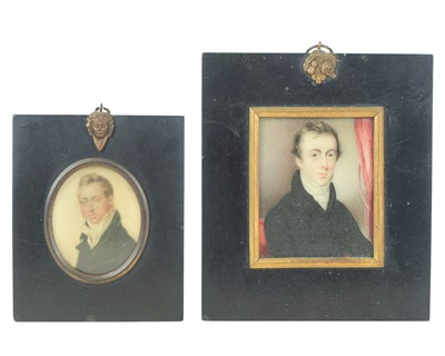 Lot 611 - An early 19th century miniature portrait of a gentleman.