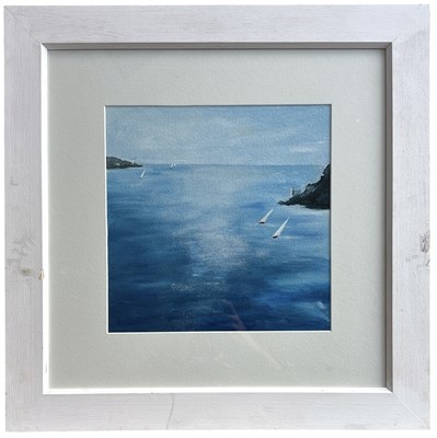 Lot 210 - Sandra MERRICK (XX), 'White Sails in Falmouth...