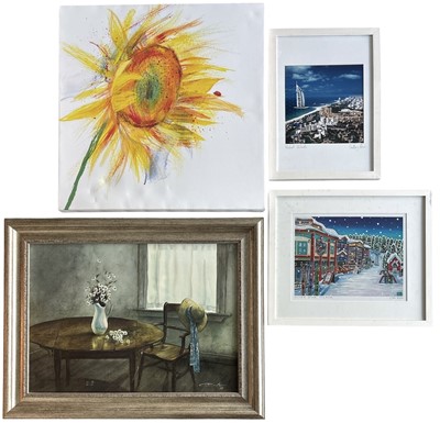 Lot 211 - A Coris ROSS signed 'Silver Star Village'...