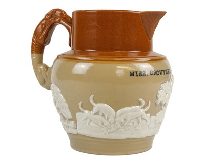 Lot 814 - Local (Cornish) Interest. A 19th century stoneware harvest type jug.