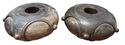 Lot 231 - Two heavy carved wooden furniture bases or...