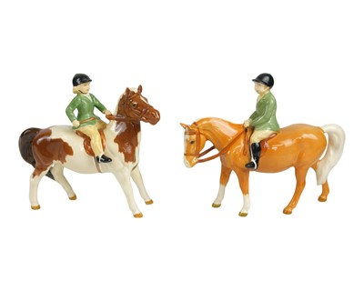 Lot 729 - Two Beswick pony and rider figures.