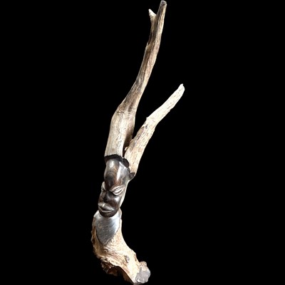 Lot 239 - A hand-carved African live-edge hardwood...