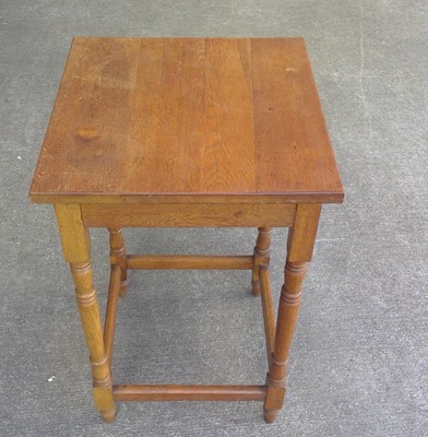 Lot 38 - An Oak Hall Table / Plant Stand. 73cm tall,...