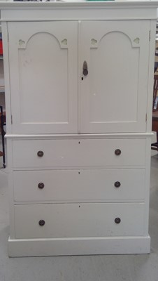 Lot 20 - A Painted Pine Tallboy 153cm tall, 90cm wide,...