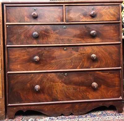 Lot 3171 - A Victorian mahogany veneered chest of two...