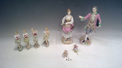 Lot 24 - Two Meissen Figures, Four Continental Figures...
