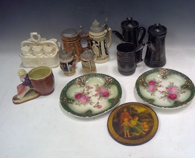 Lot 44 - Prinknashware, Steins, A French Ceramic Egg...