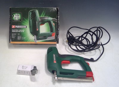 Lot 22 - A Parkside Electric Nailer / Stapler, the...